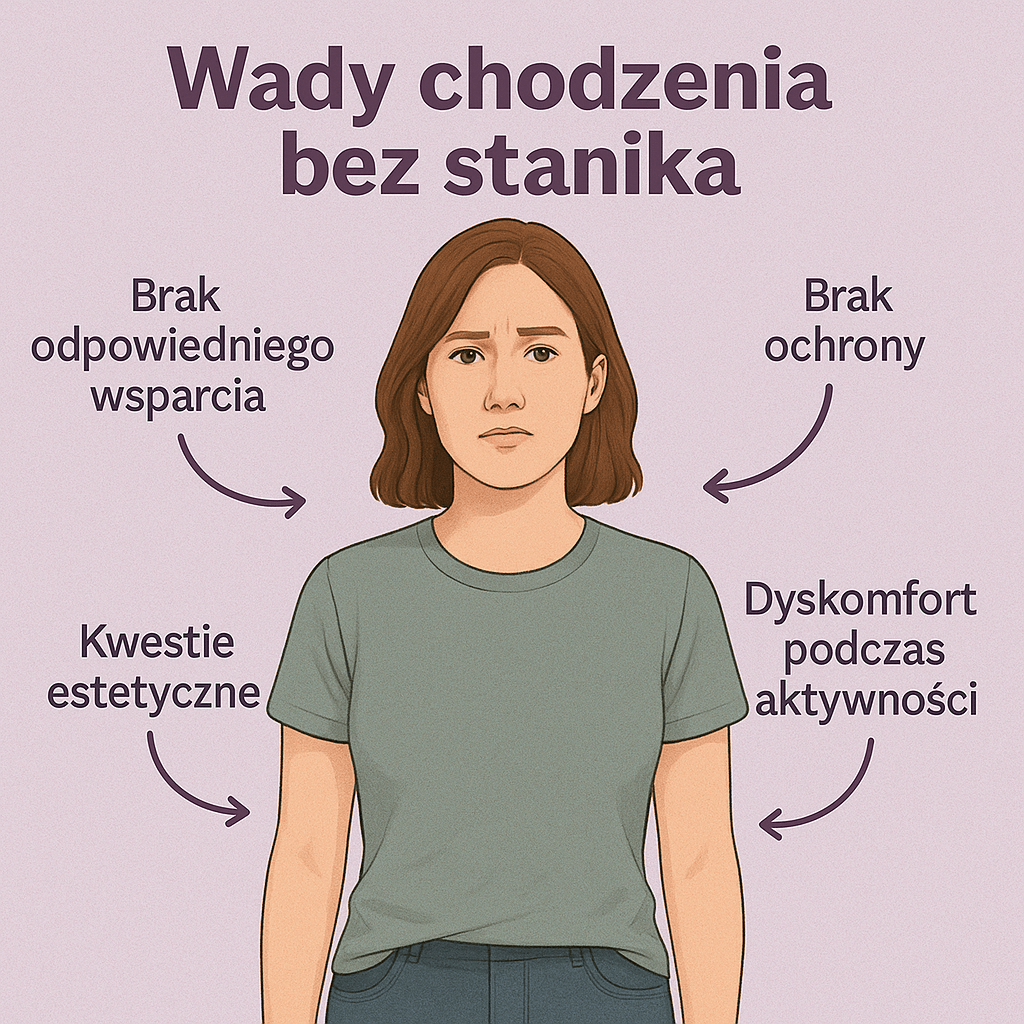 chodzenie bez stanika wady